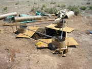 tri-pillar with jig in place awaiting concrete